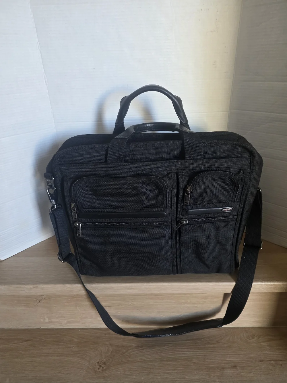 TUMI Men's Business & Travel Black Breifcase -26150D4.